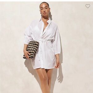 J.Crew Cinched shirtdress in sheer cotton voile